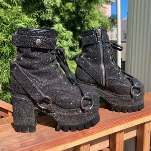 Club Exx Dollskill Never Turn Down Harness Boots